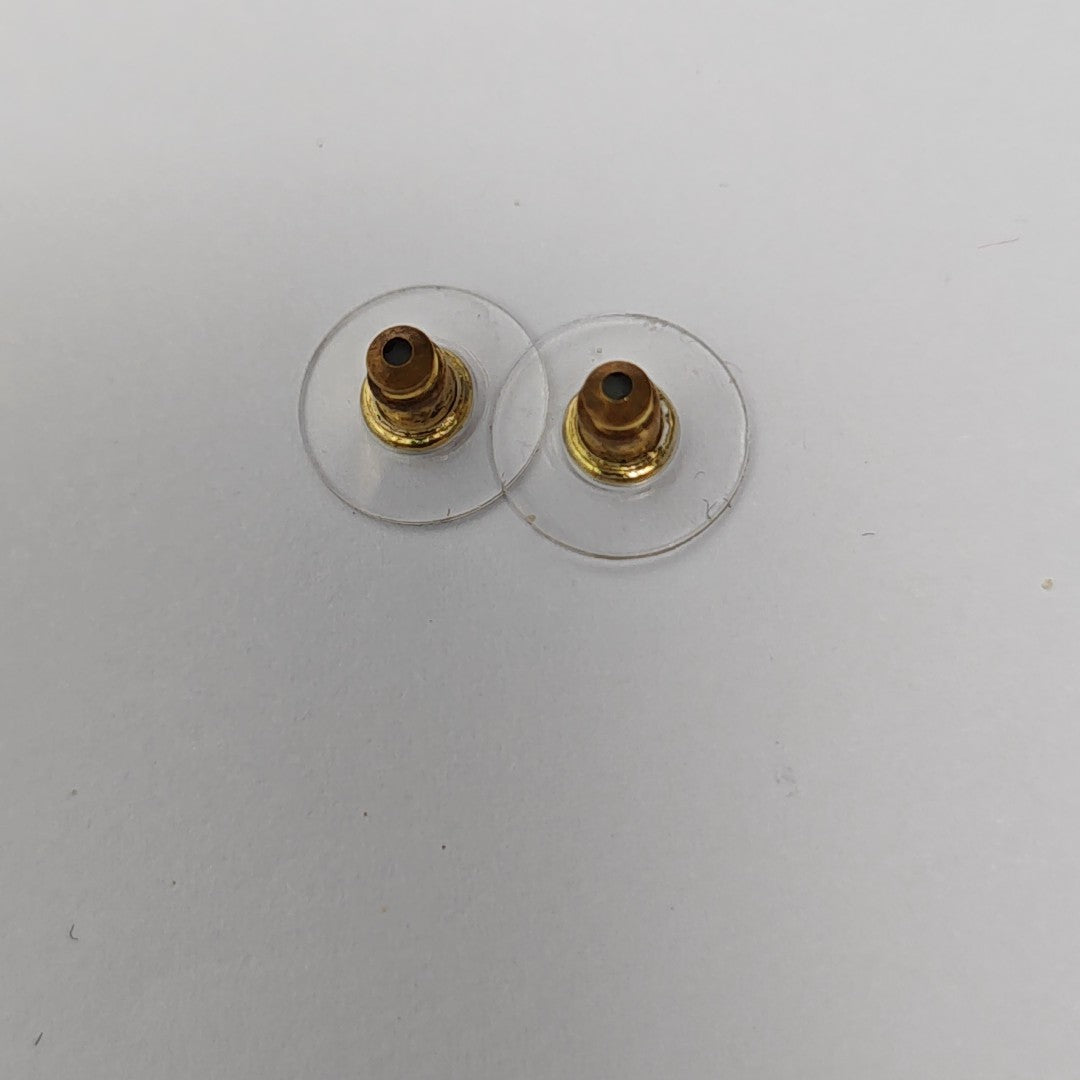 Metal Red Stud Earrings