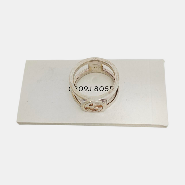 Interlocking G 925 Sterling Silver Ring EU 50