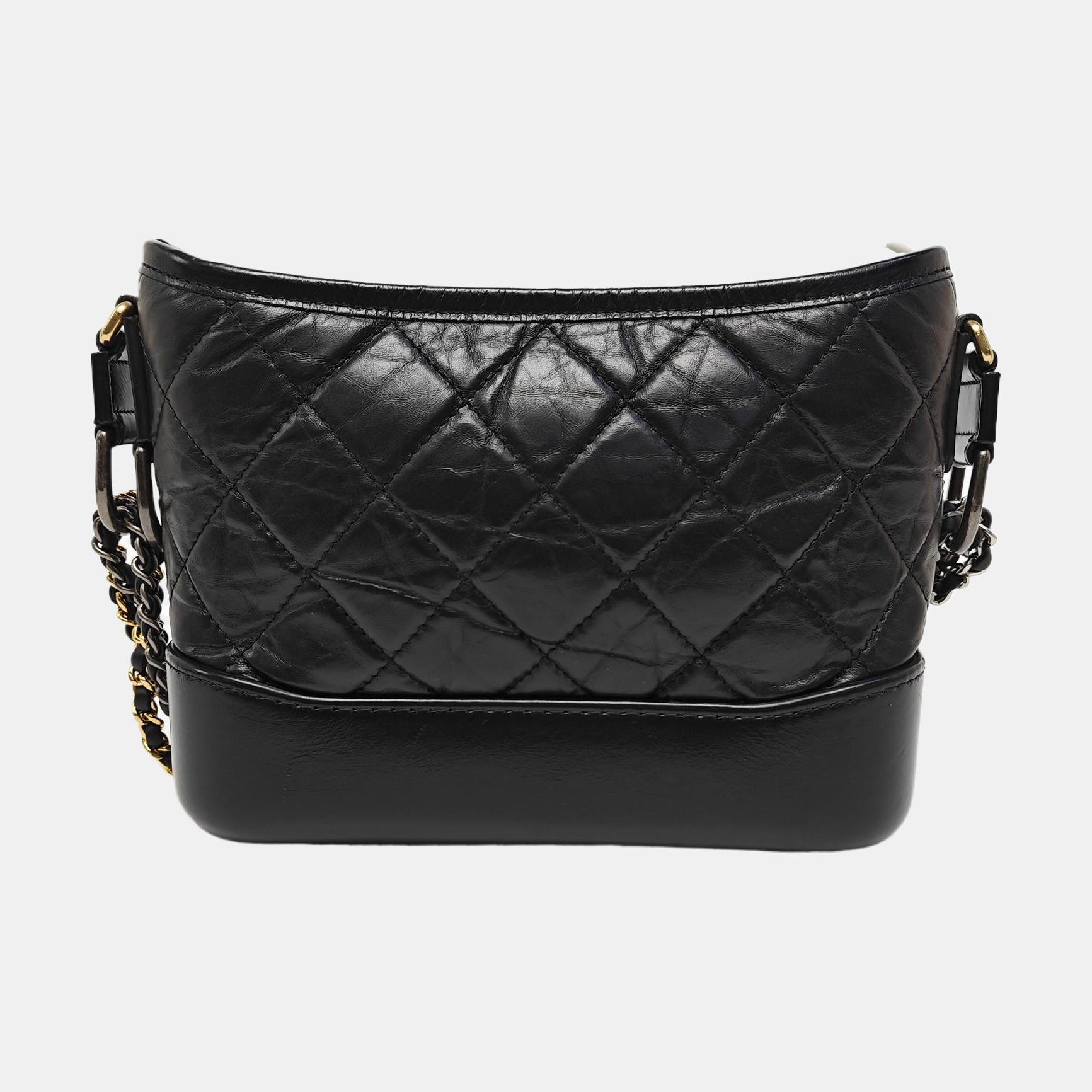 GABRIELLE Small Quilted Calfskin Black