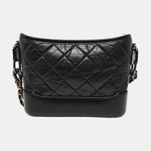 GABRIELLE Small Quilted Calfskin Black