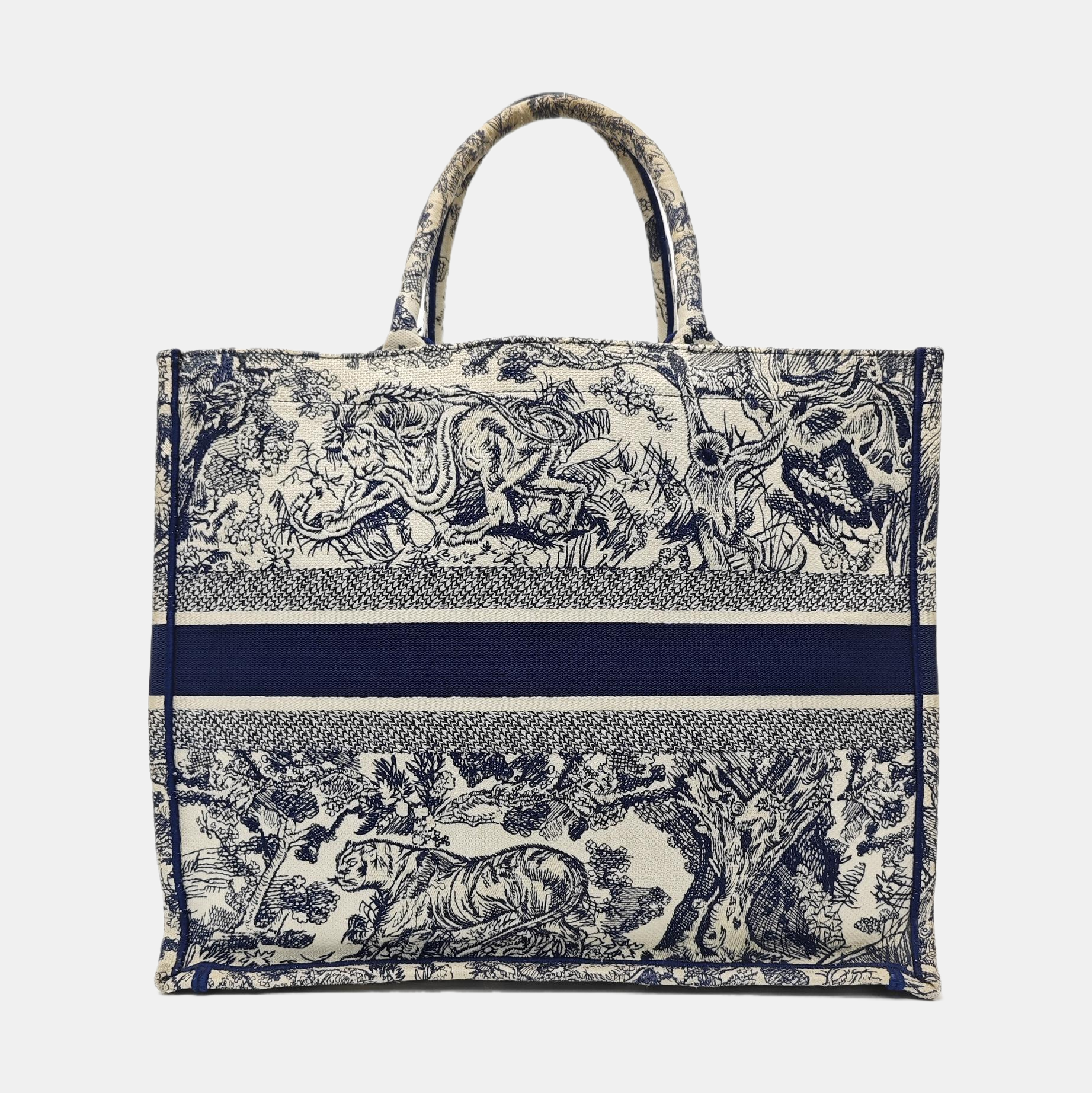 Book Tote Large Fabric Blue