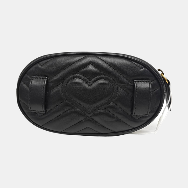 GG Marmont Super Mini Quilted Calfskin Black
