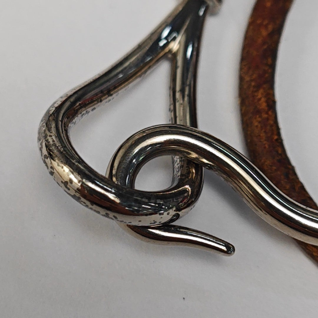 Jumbo Hook Metal Brown Bracelet