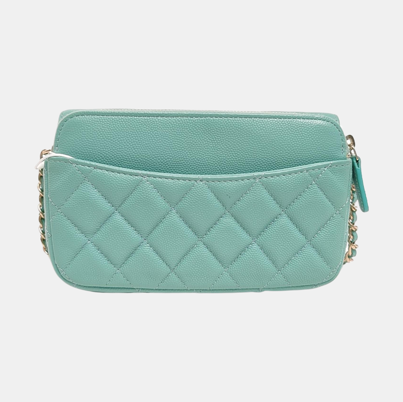 Authenticated pre-owned  CLASSIC FLAP Quilted Lambskin Green - Shoulder Bag at Looply