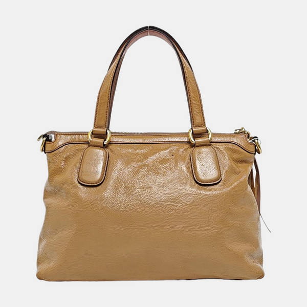 Soho Small Patent Leather Beige