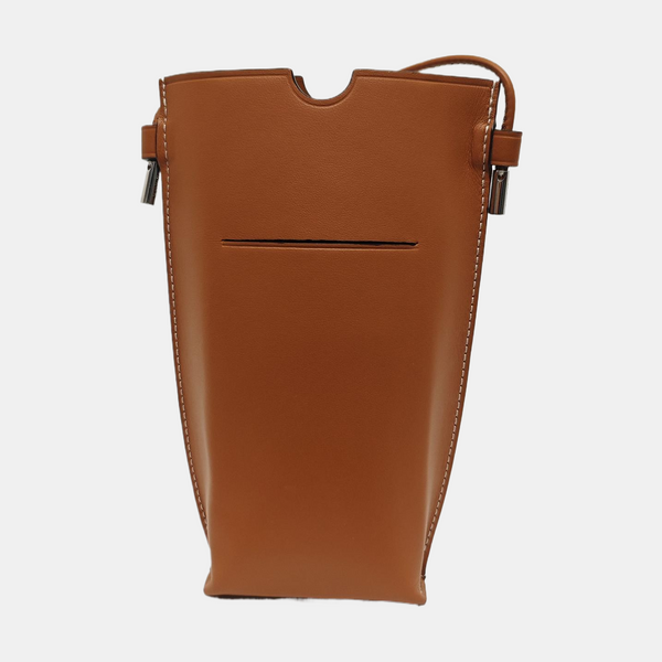 Calfskin Shoulder Bag Brown