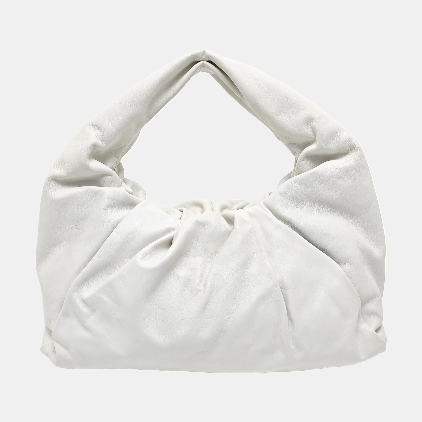 Authenticated pre-owned  The Pouch Calfskin White - Top Handle Bag at Looply