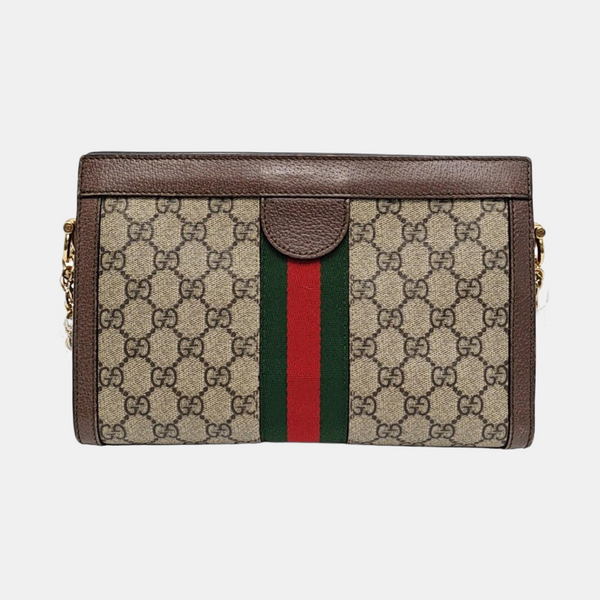 Ophidia Small Monogram Coated Canvas Beige