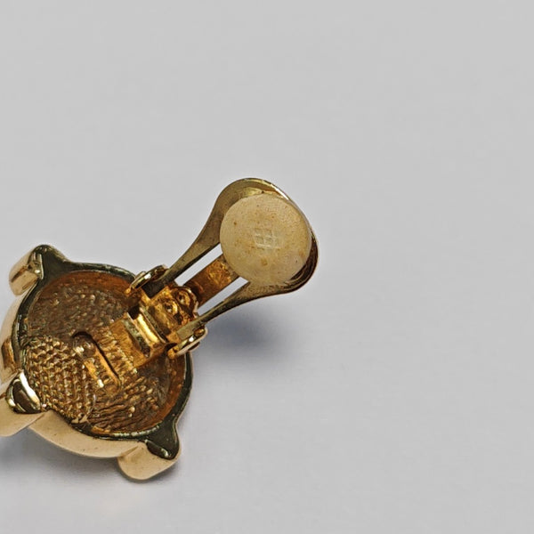 Metal Gold Clip On Earrings