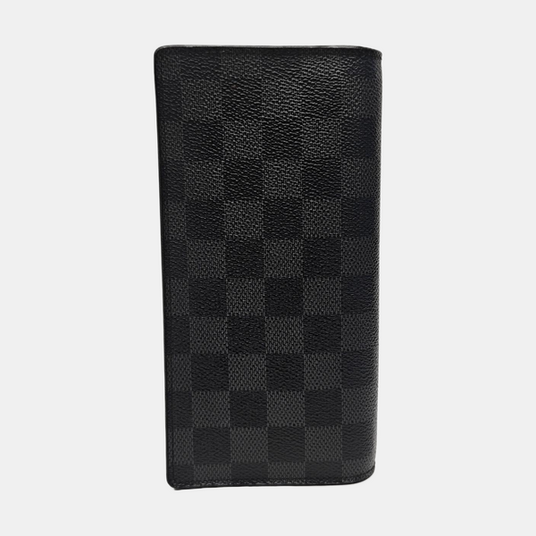 BRAZZA Damier Graphite Coated Canvas Black Wallet