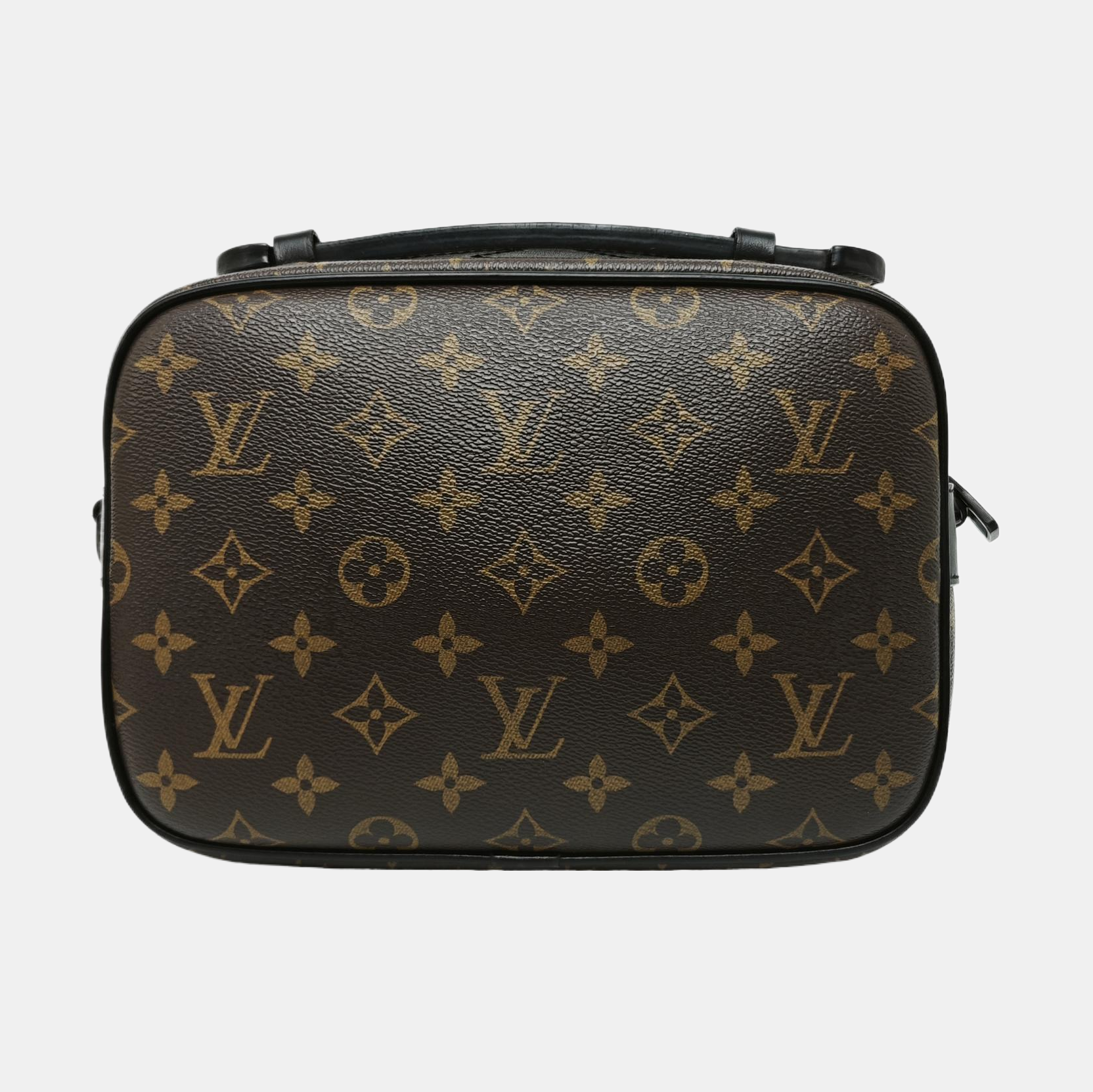 S LOCK Monogram Coated Canvas Brown