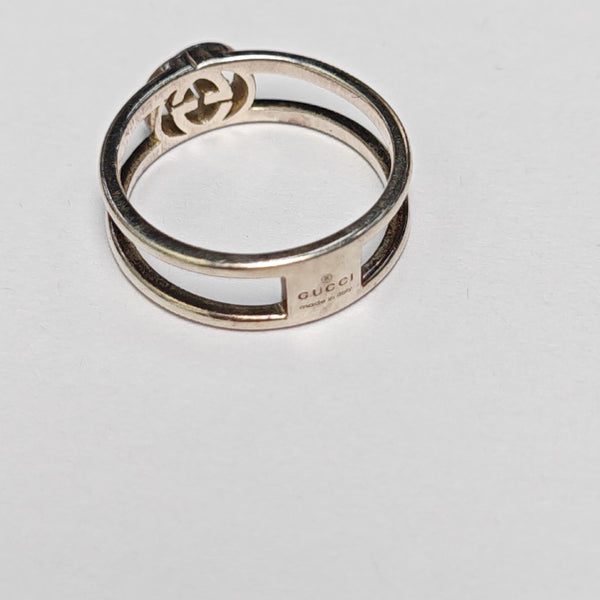 Interlocking G 925 Sterling Silver Ring HK 13