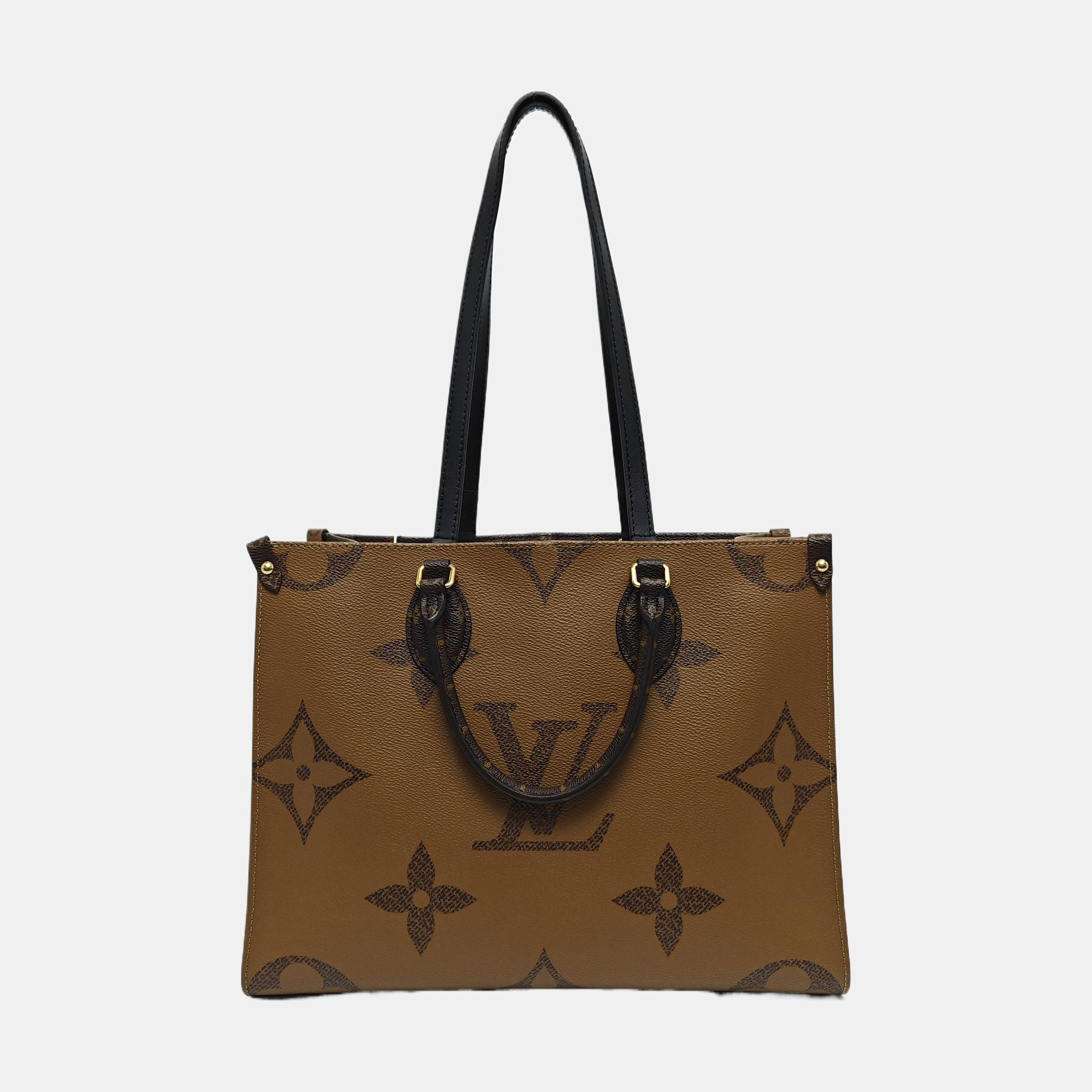 Authenticated pre-owned  ONTHEGO MM Monogram Coated Canvas Brown - Tote Bag at Looply