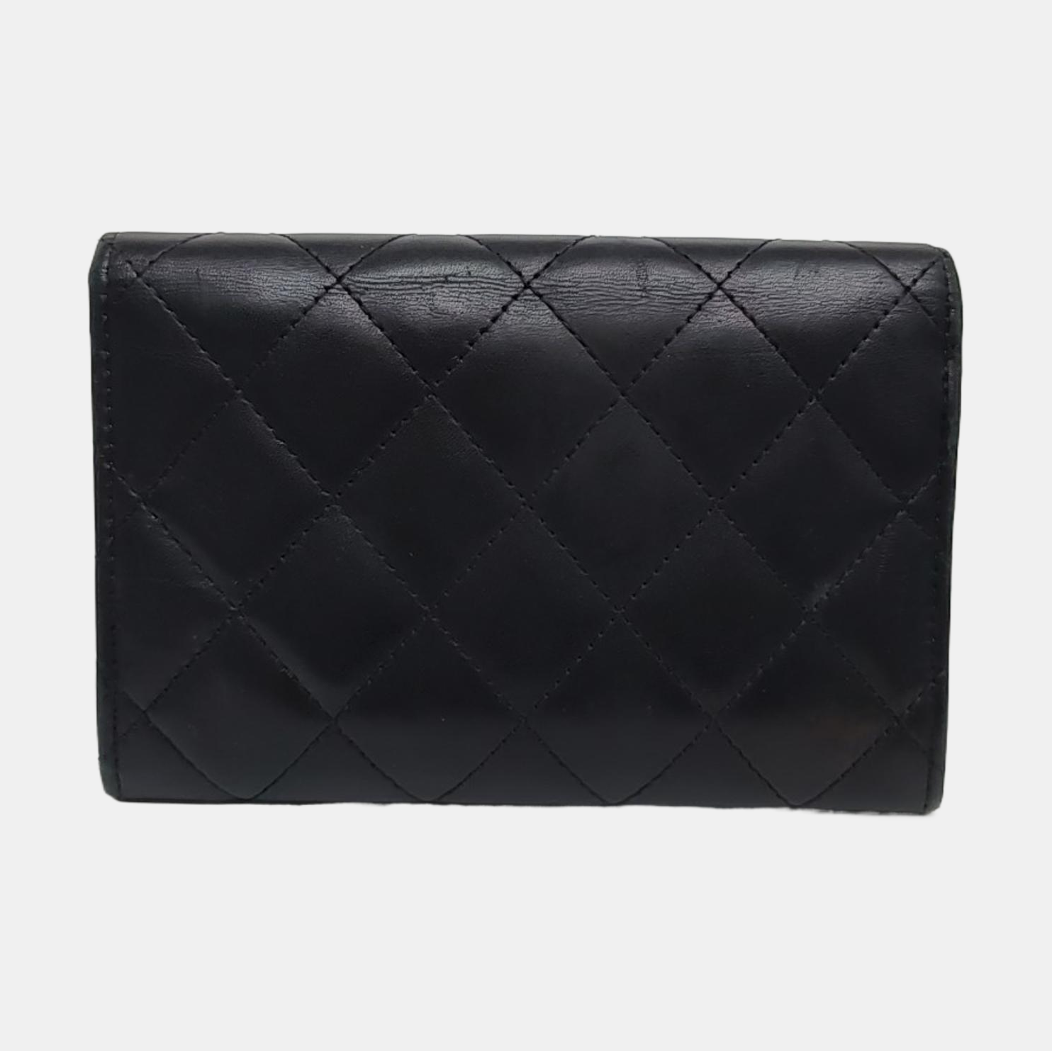 Authenticated pre-owned  CAMBON Quilted Calfskin Black Wallet - Wallet at Looply
