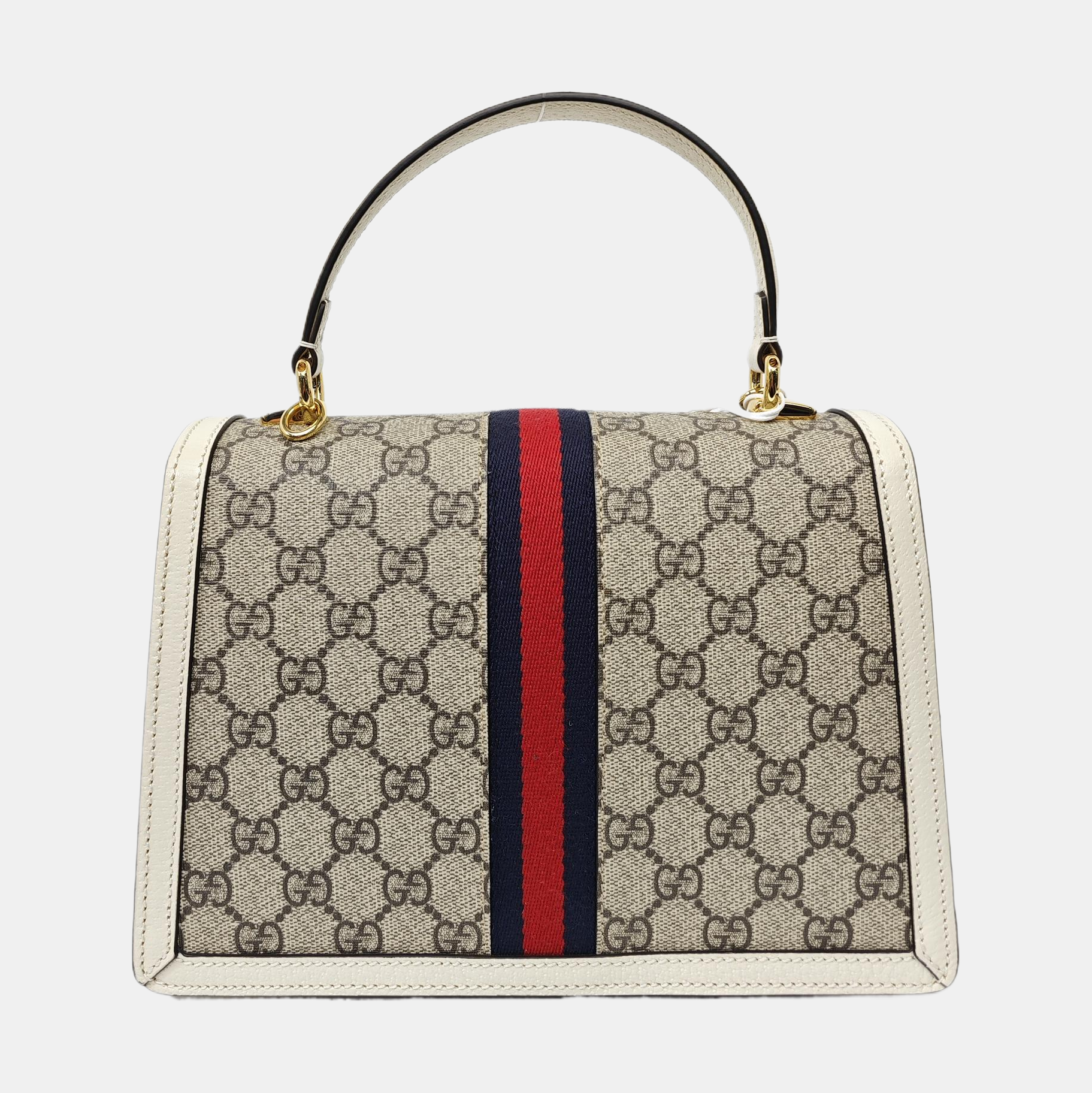 Ophidia Small Monogram Coated Canvas Beige