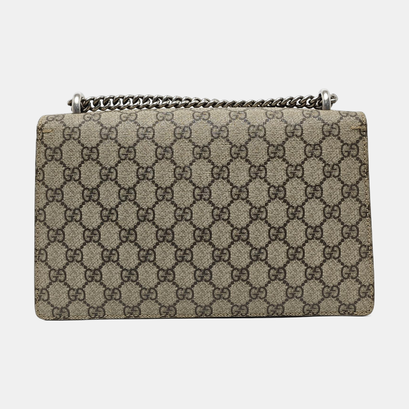Dionysus Small Monogram Coated Canvas Beige