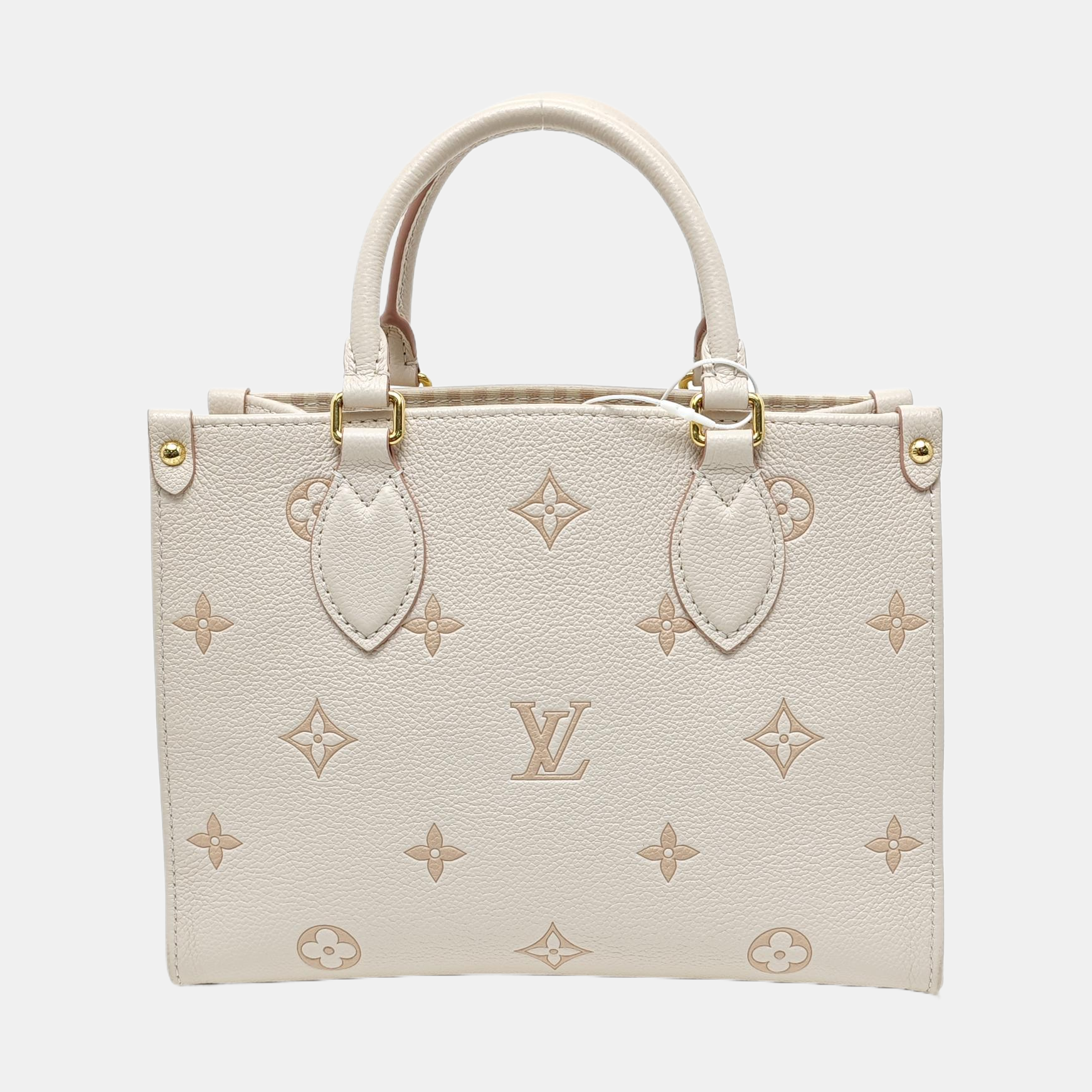 ONTHEGO PM Monogram Calfskin Beige