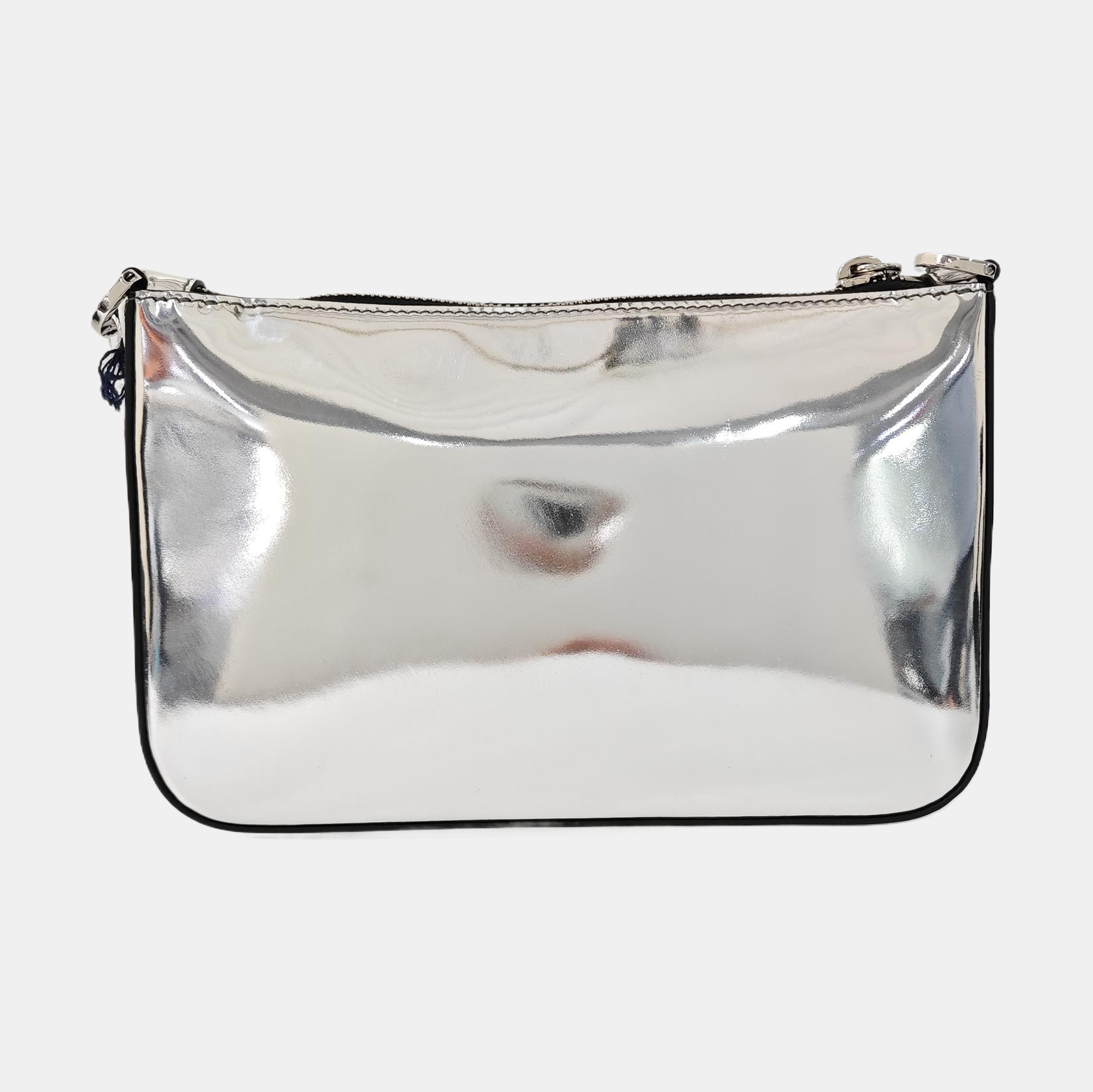 Patent Leather Shoulder Bag Silver