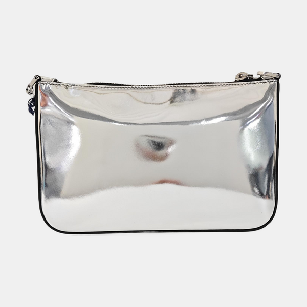 Patent Leather Shoulder Bag Silver
