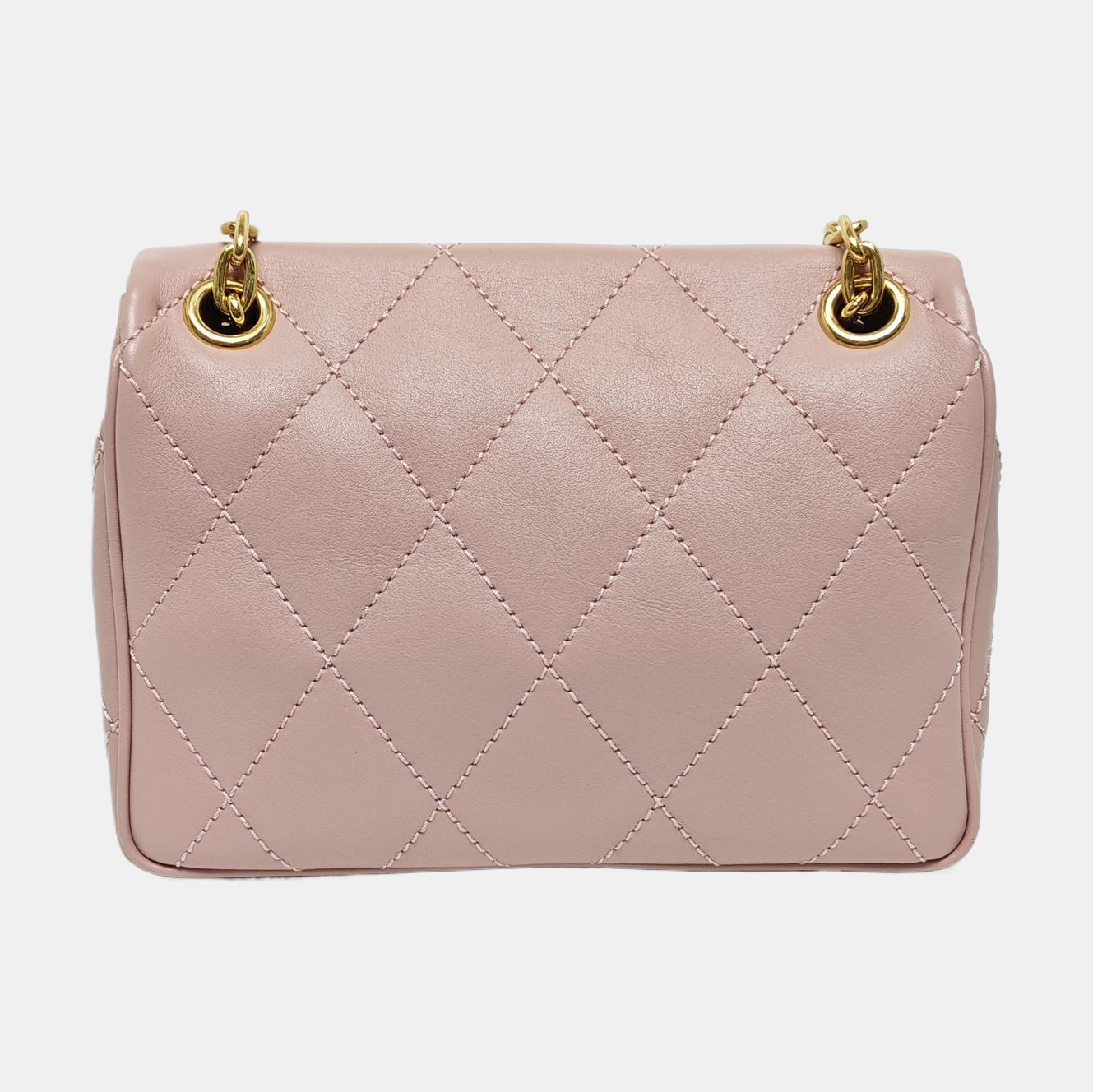 Quilted Calfskin Crossbody Bag Pink