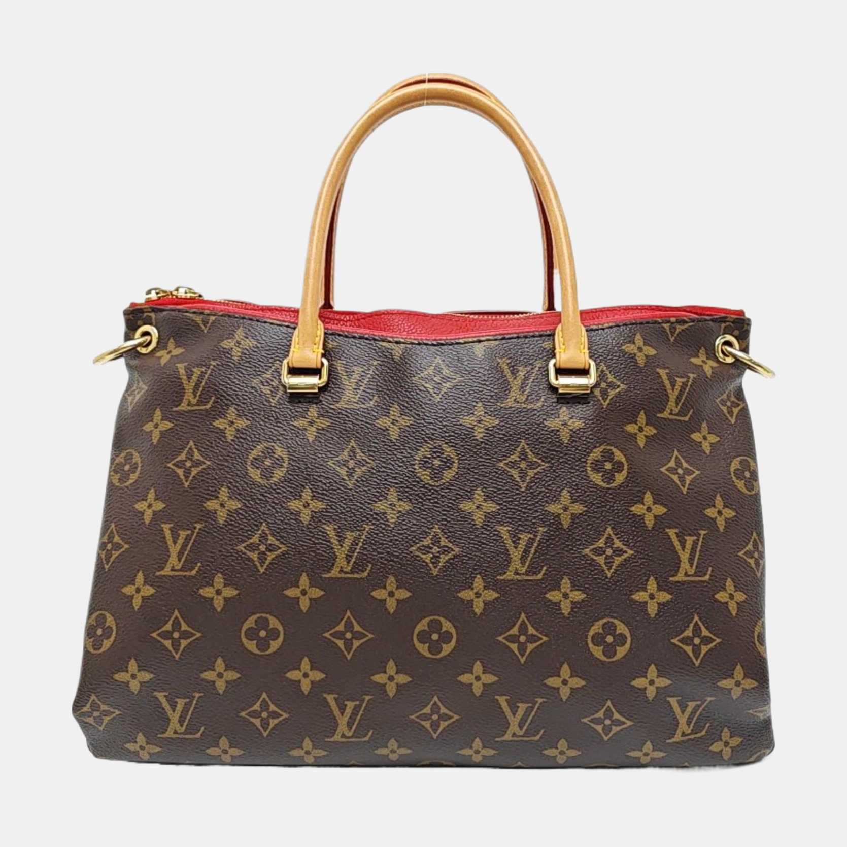 PALLAS MM Monogram Coated Canvas Brown