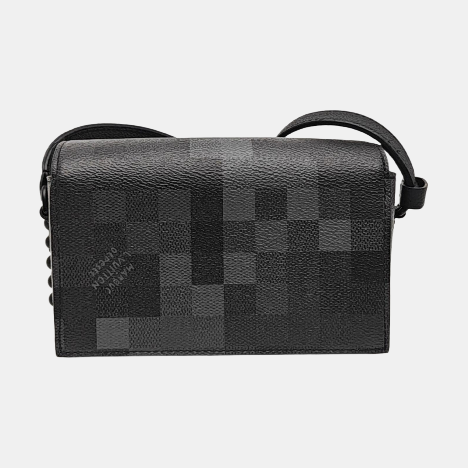 SOFT TRUNK Mini Damier Graphite Coated Canvas Black