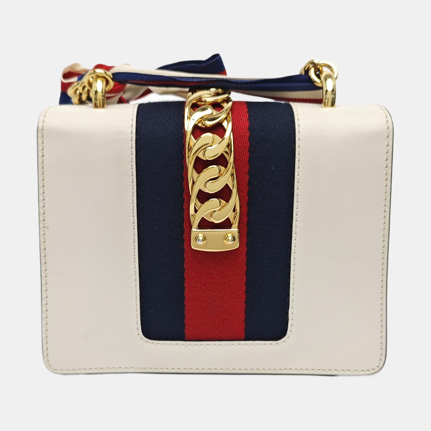 Sylvie Mini Calfskin White