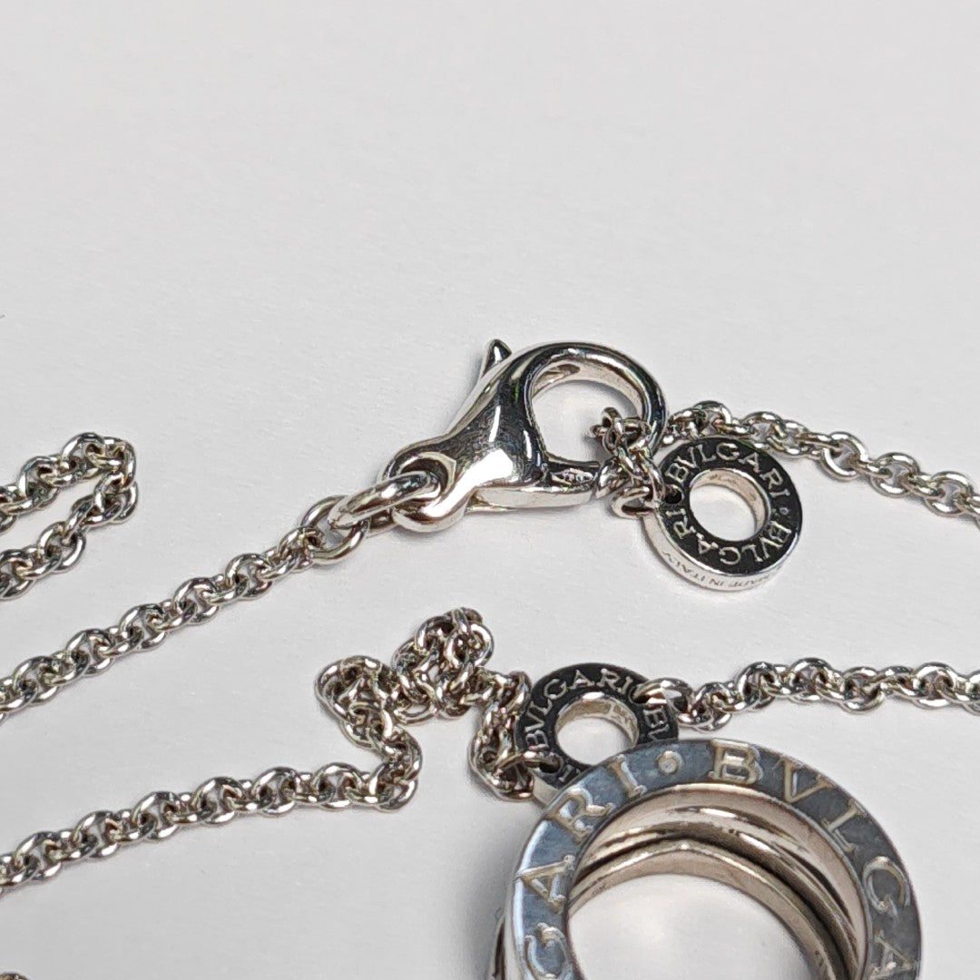 B.ZERO1 18k White Gold Silver Necklace