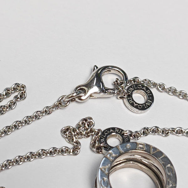 B.ZERO1 18k White Gold Silver Necklace