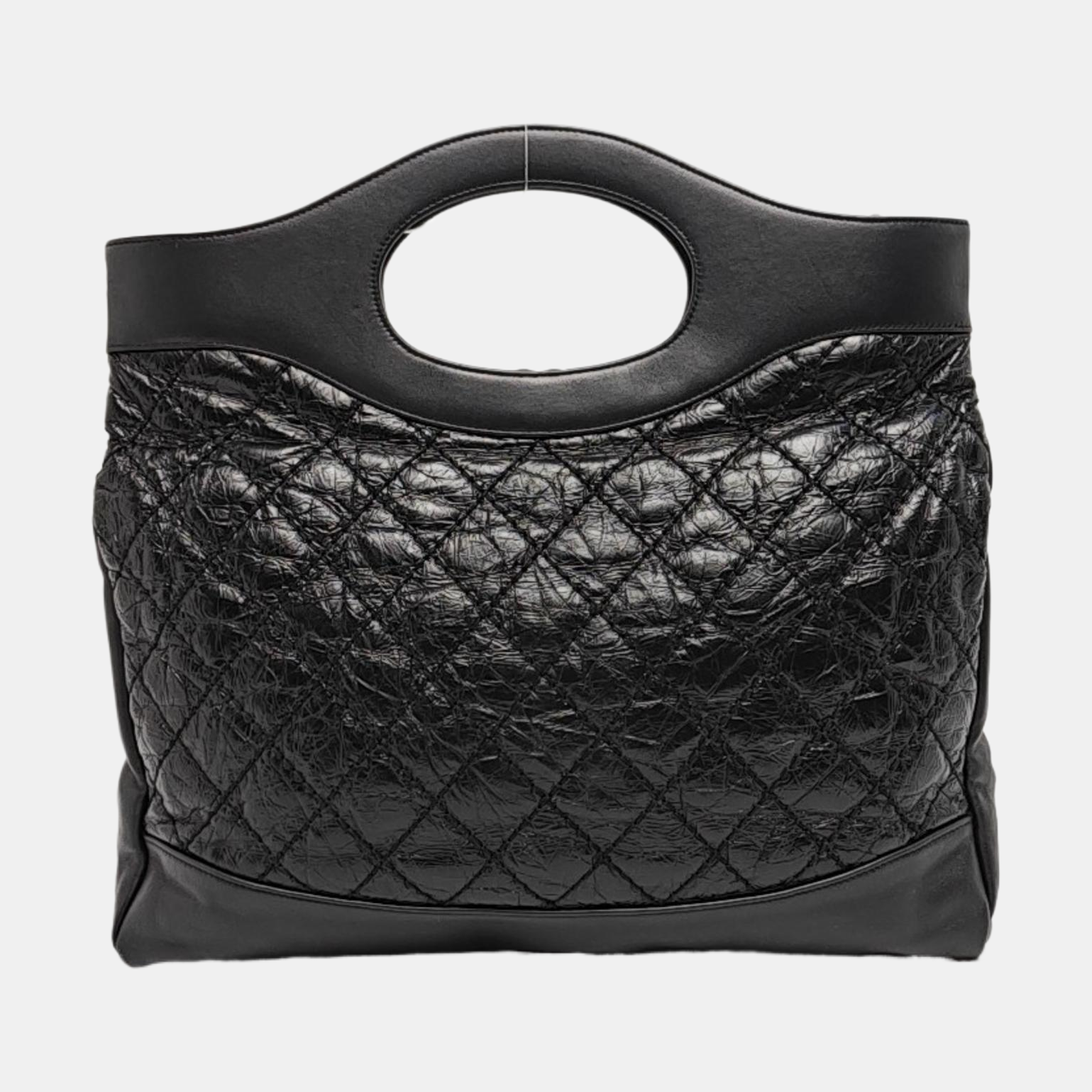 CHANEL 31 Large Quilted Vintage Calf Black