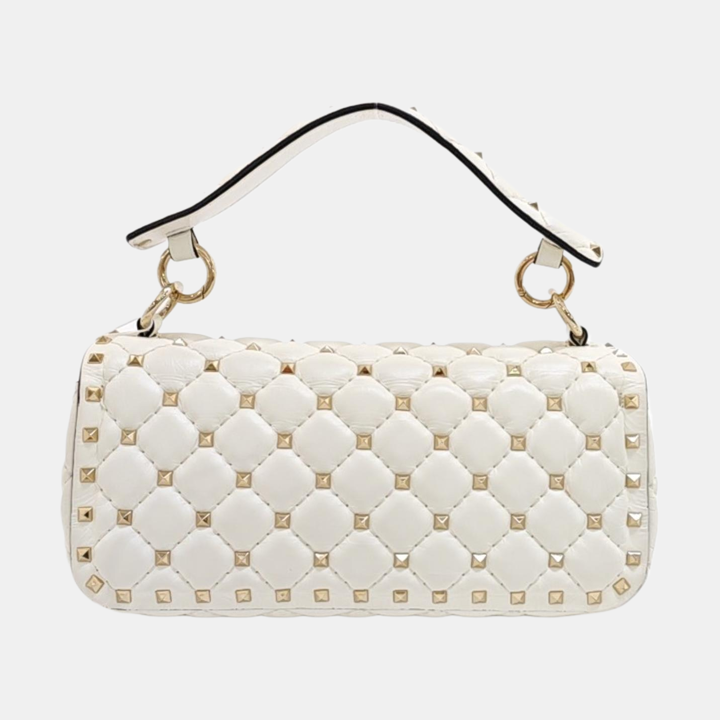 Spike Up Quilted Lambskin White