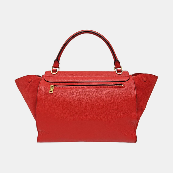TRAPEZE Medium Calfskin Red
