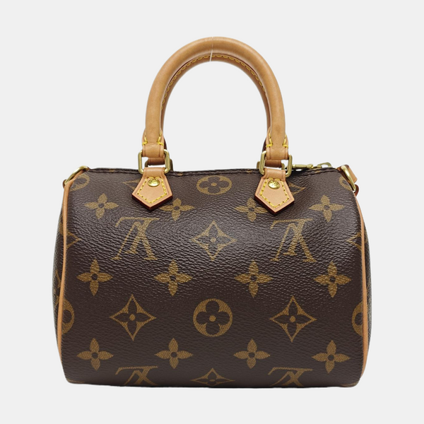 SPEEDY Nano Monogram Coated Canvas Brown
