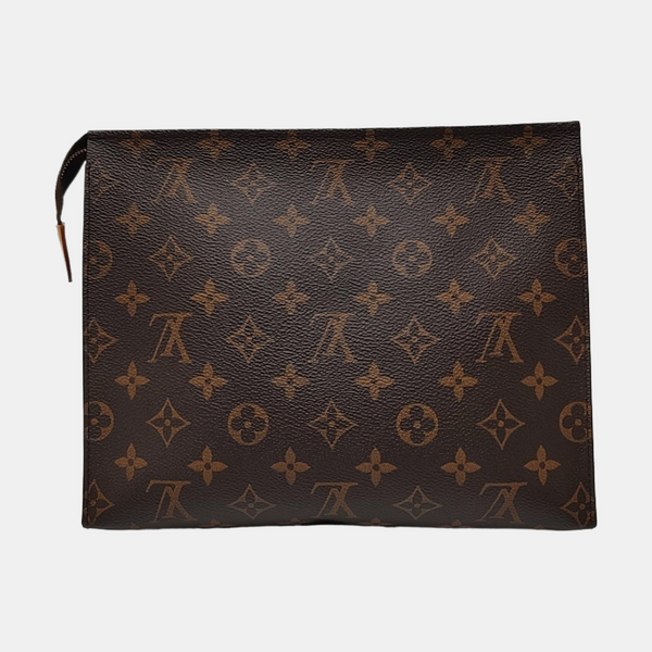 TOILET POCKET 26 Monogram Coated Canvas Brown