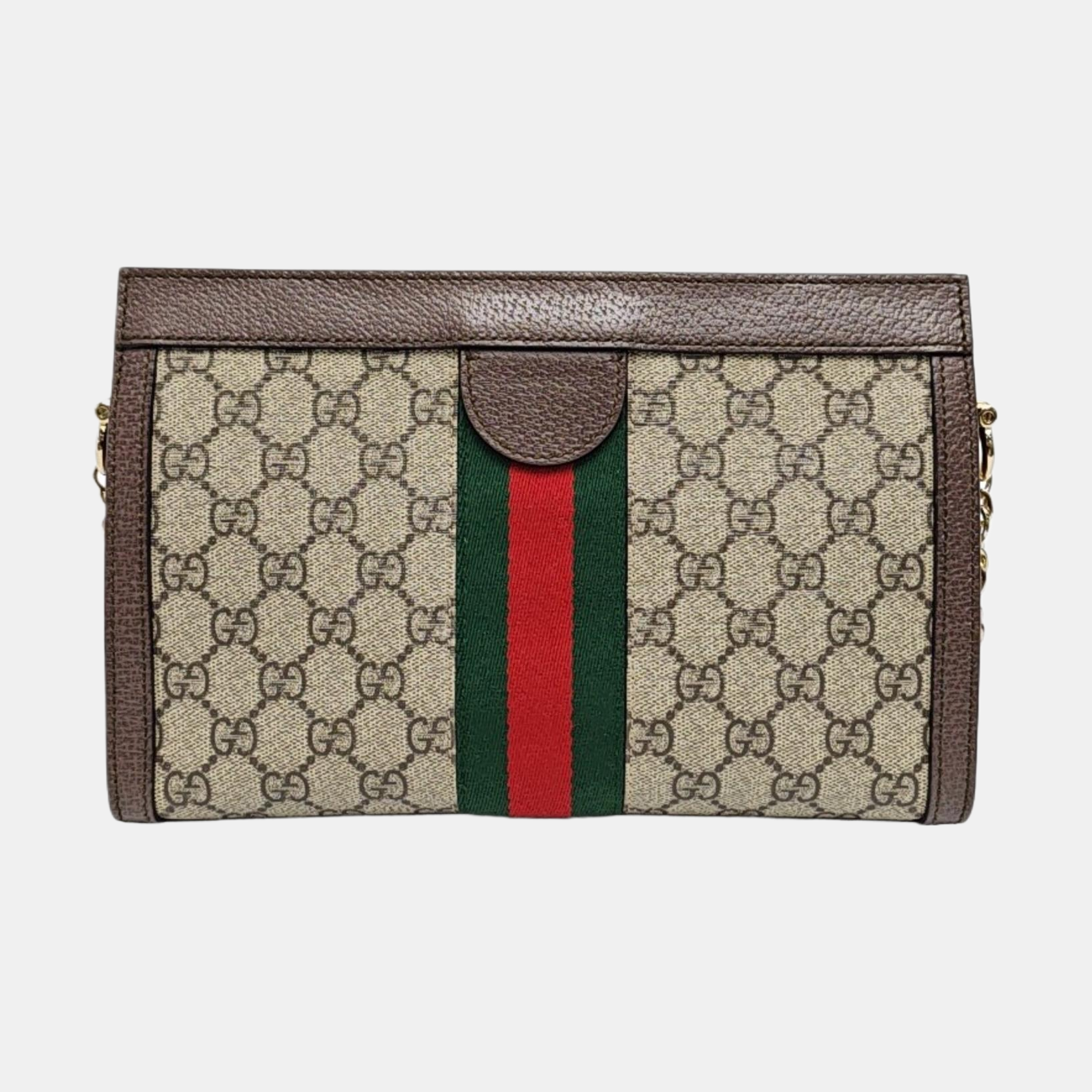 Ophidia Small Monogram Coated Canvas Beige
