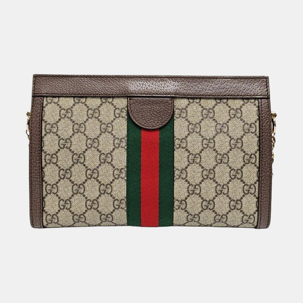 Ophidia Small Monogram Coated Canvas Beige