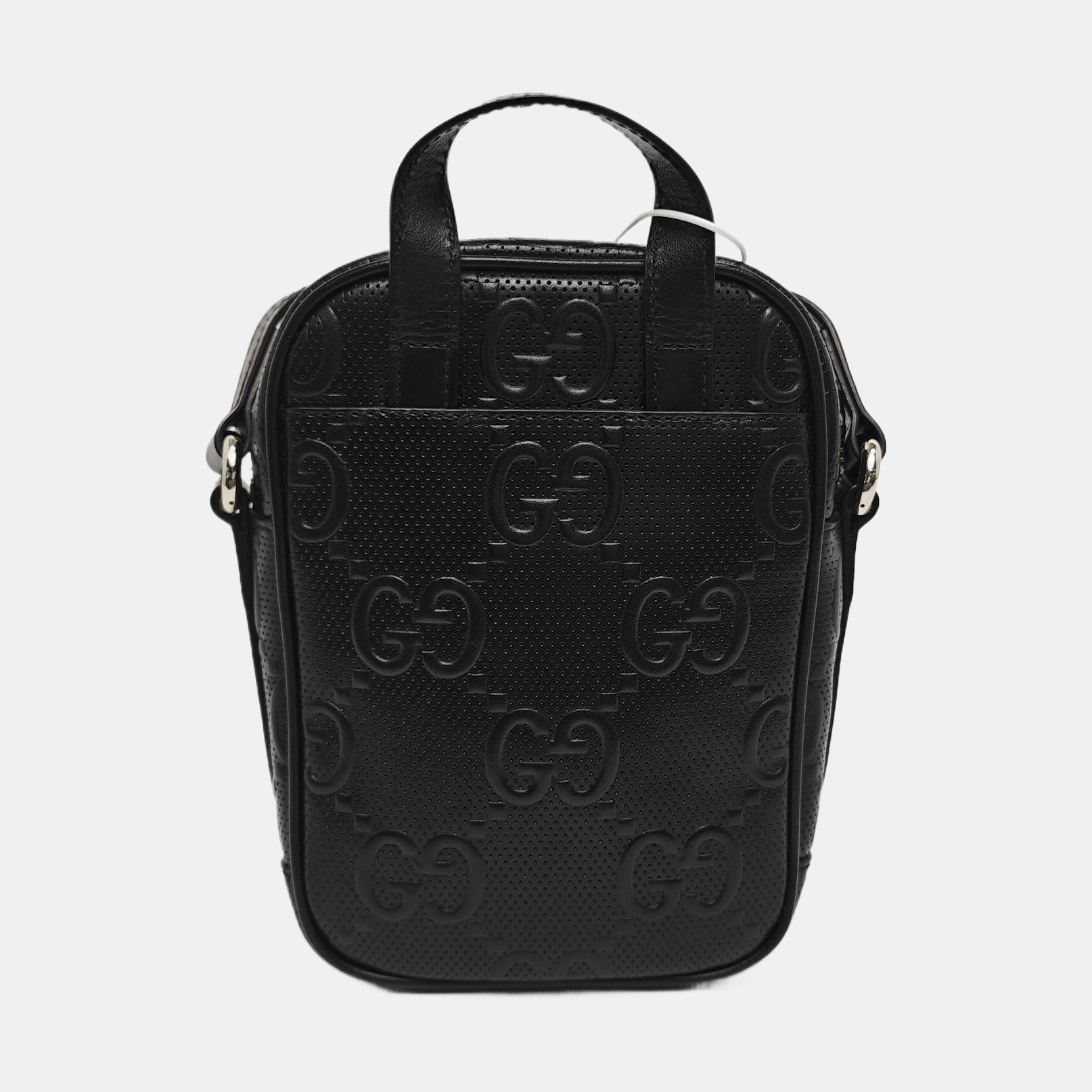 Monogram Calfskin Shoulder Bag Mini Black