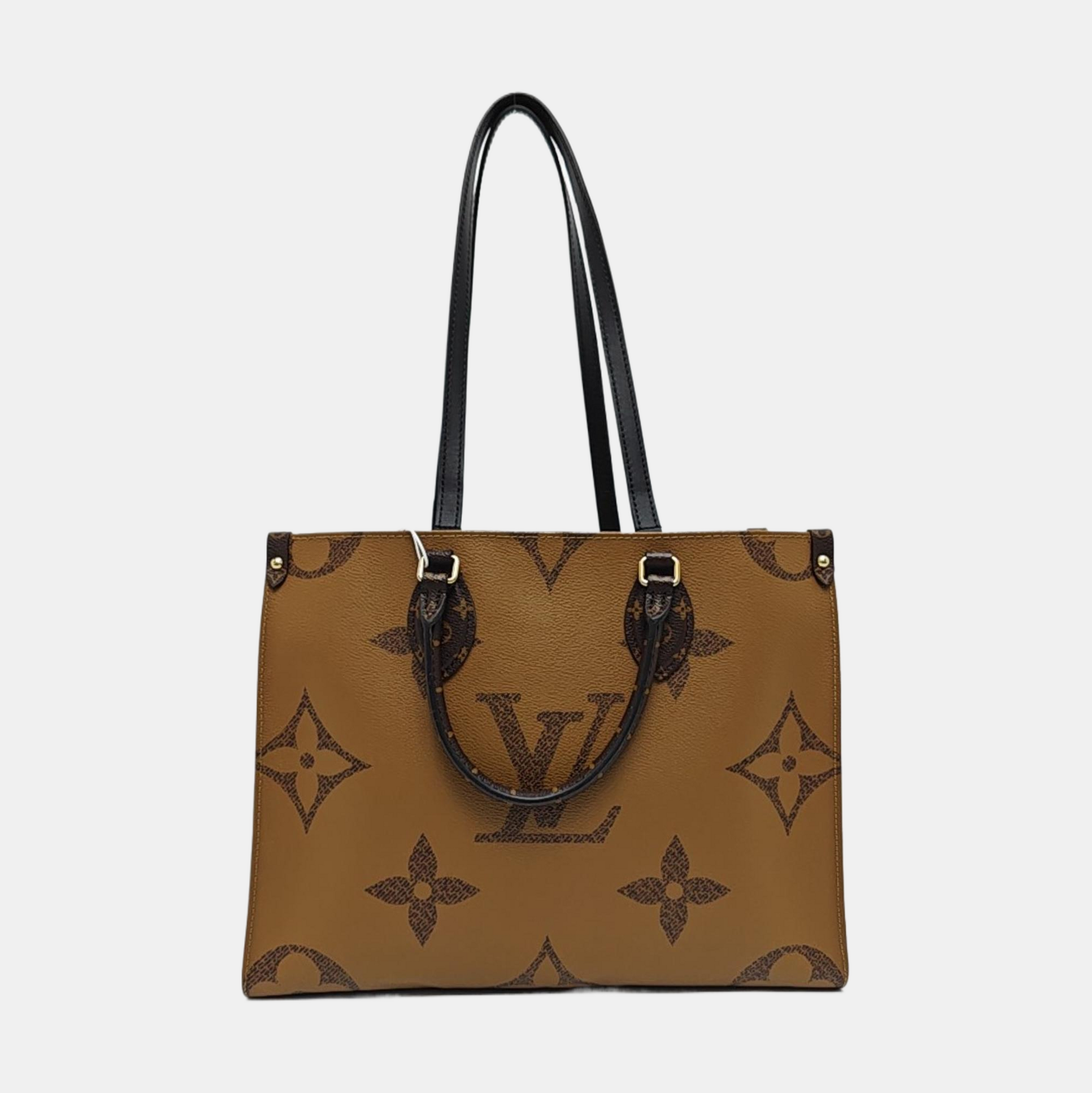 ONTHEGO MM Monogram Coated Canvas Brown