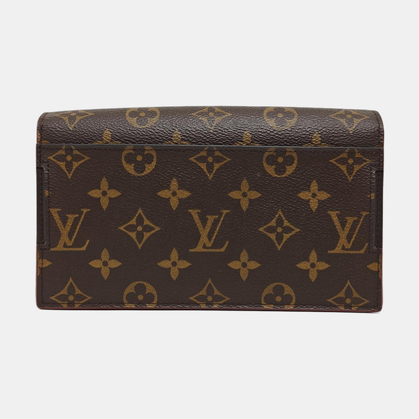 S LOCK Monogram Coated Canvas Brown