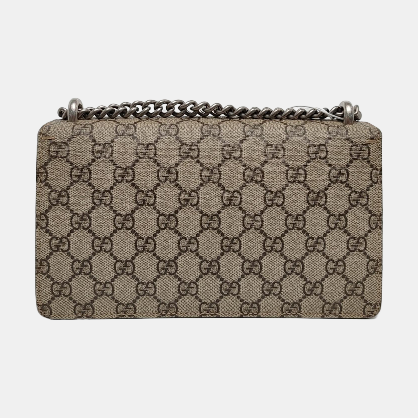 Dionysus Small Monogram Coated Canvas Beige