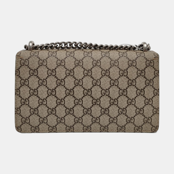 Dionysus Small Monogram Coated Canvas Beige