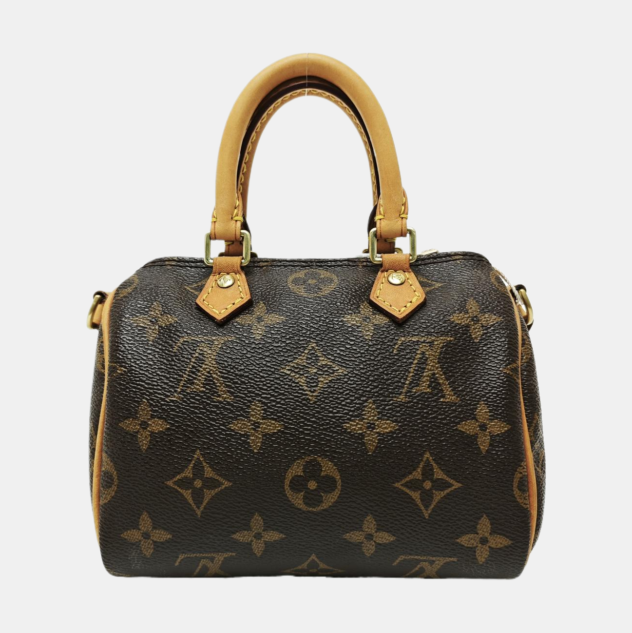SPEEDY Nano Monogram Coated Canvas Brown