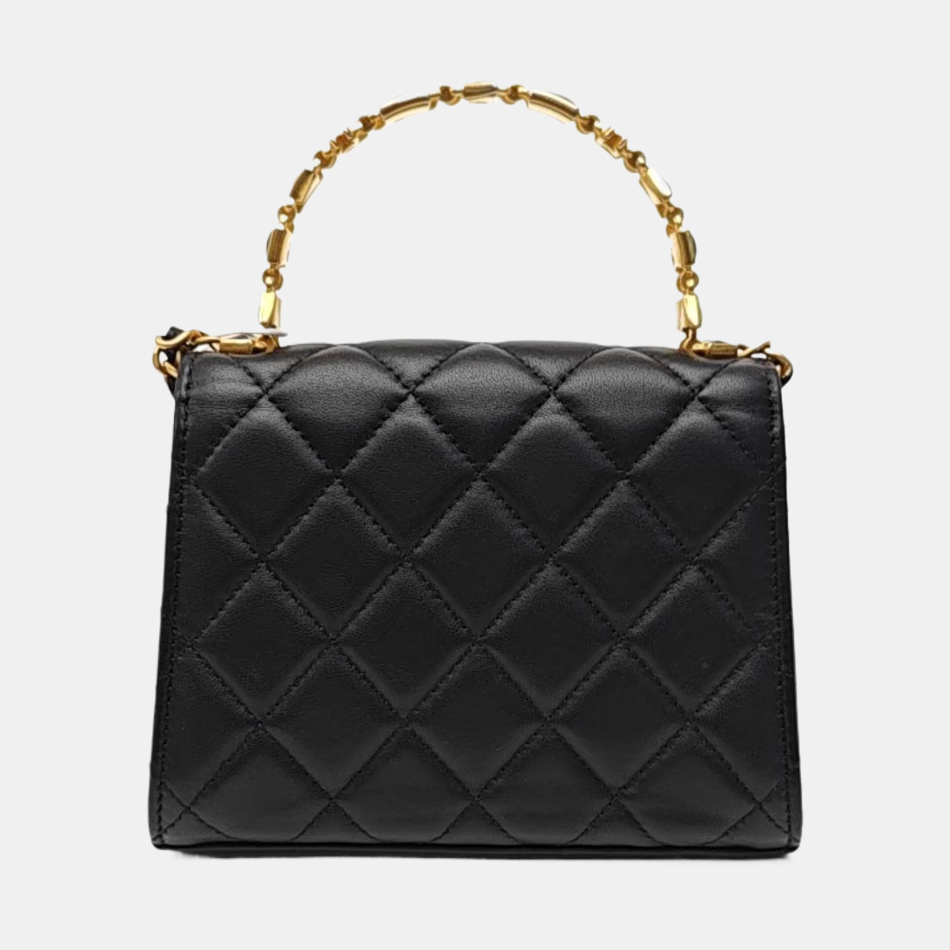 KELLY Medium Quilted Lambskin Black