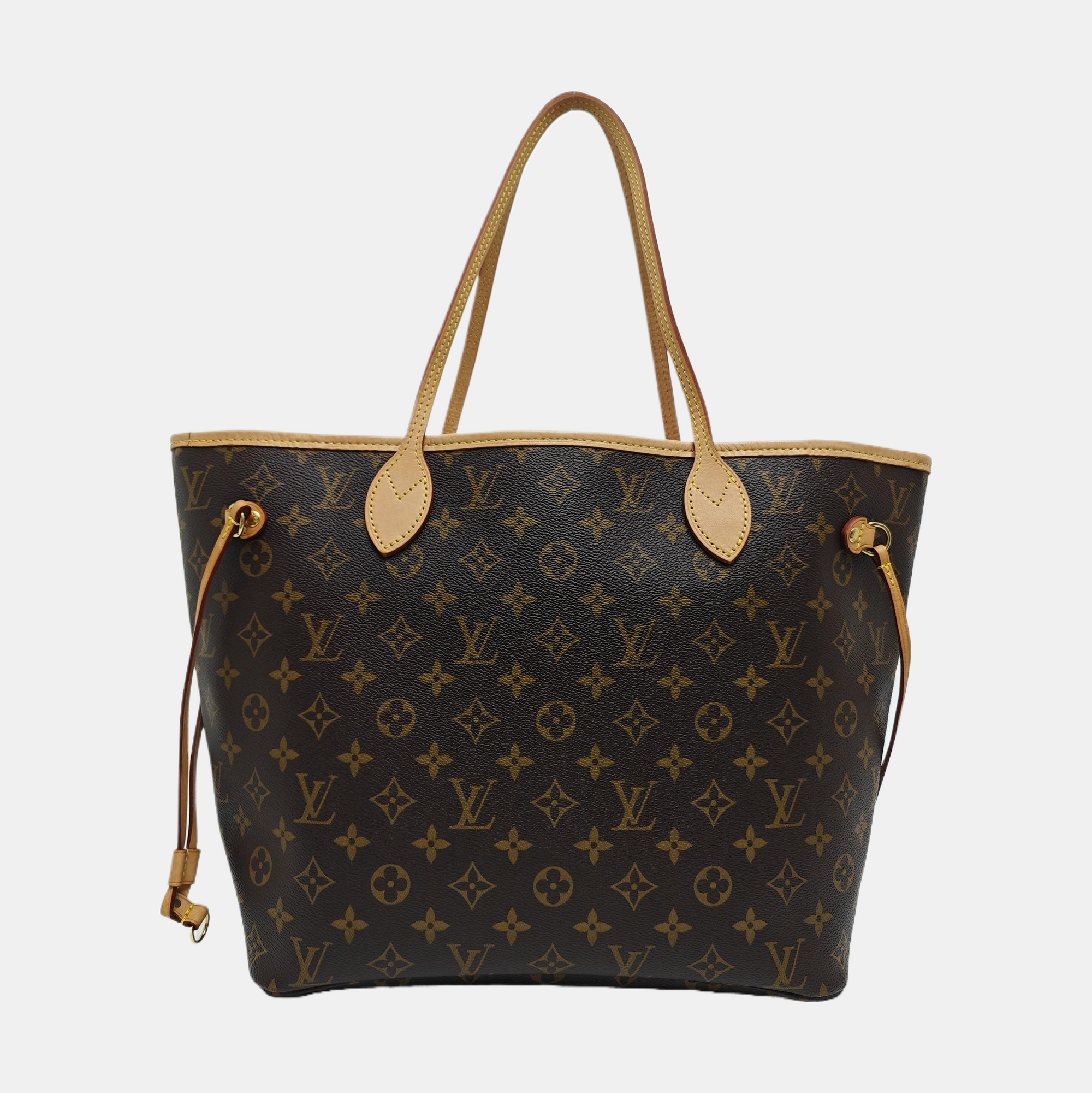 Authenticated pre-owned  NEVERFULL MM Monogram Coated Canvas Brown - Tote Bag at Looply