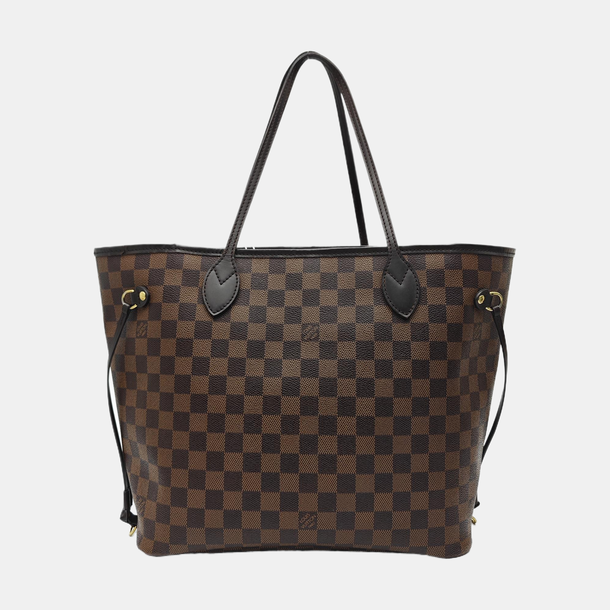 NEVERFULL MM Damier Ebene Coated Canvas Brown