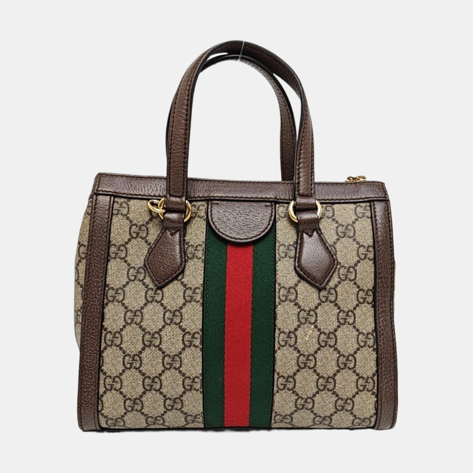 Ophidia Small Monogram Coated Canvas Beige