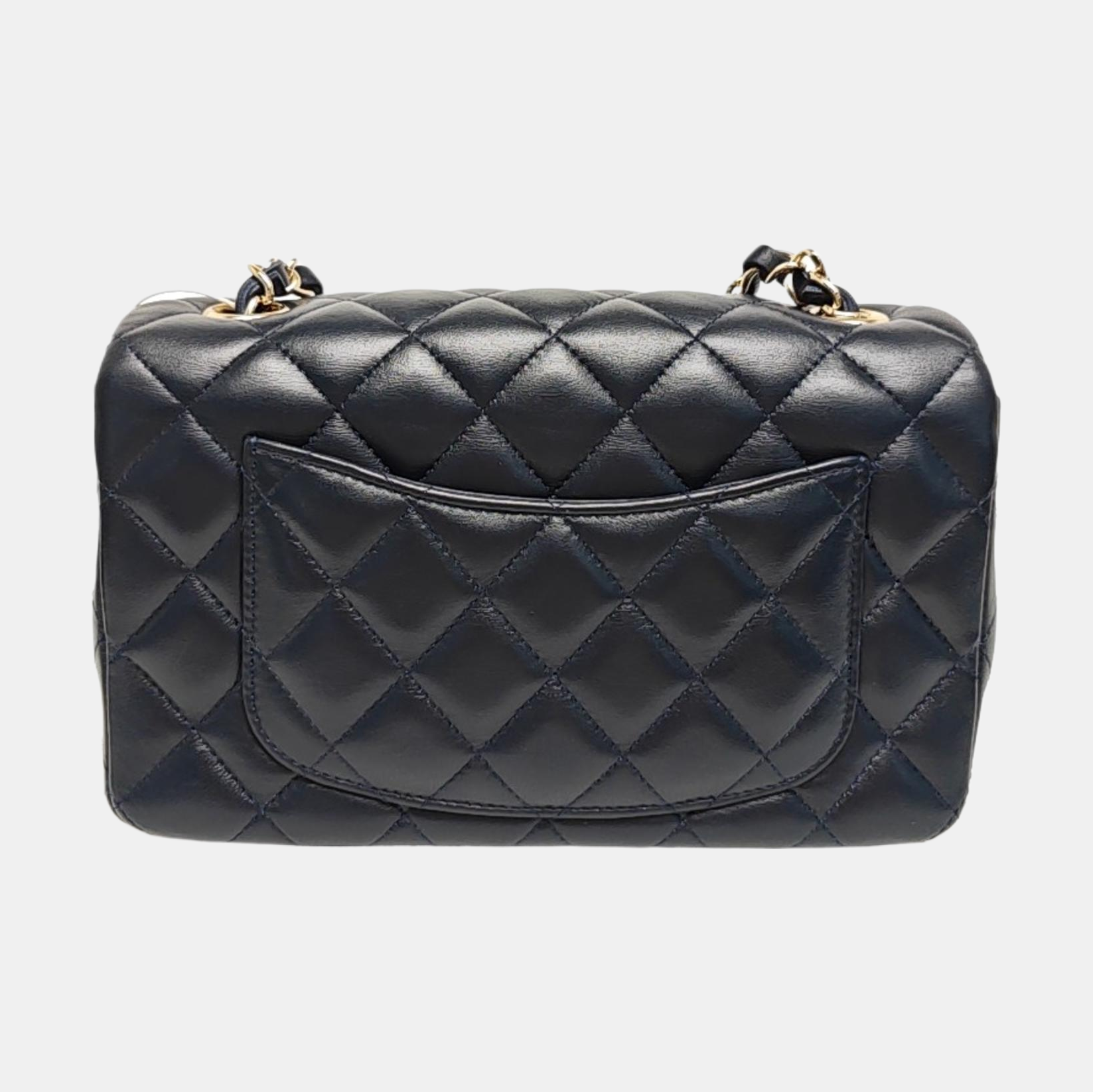 CLASSIC FLAP Mini Quilted Lambskin Blue