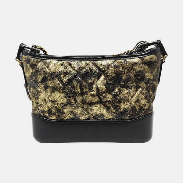 GABRIELLE Small Quilted Lambskin Gold