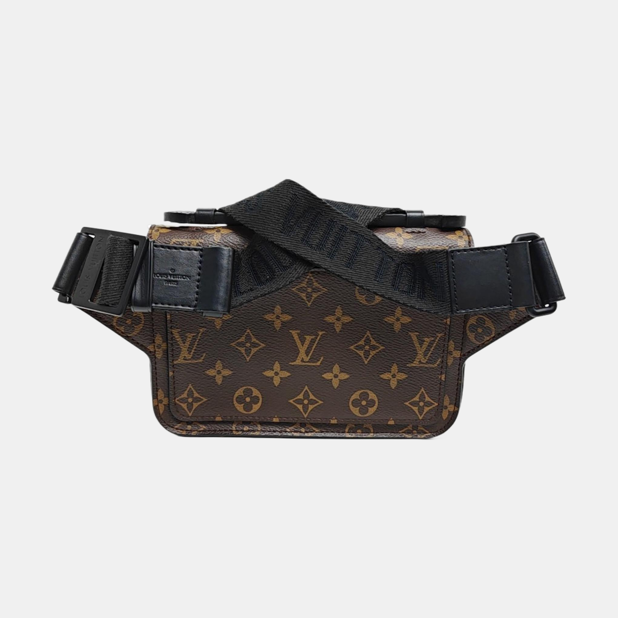 S LOCK Monogram Coated Canvas Brown