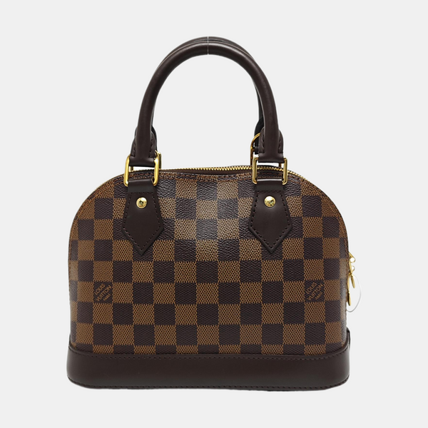 ALMA BB Damier Ebene Coated Canvas Brown